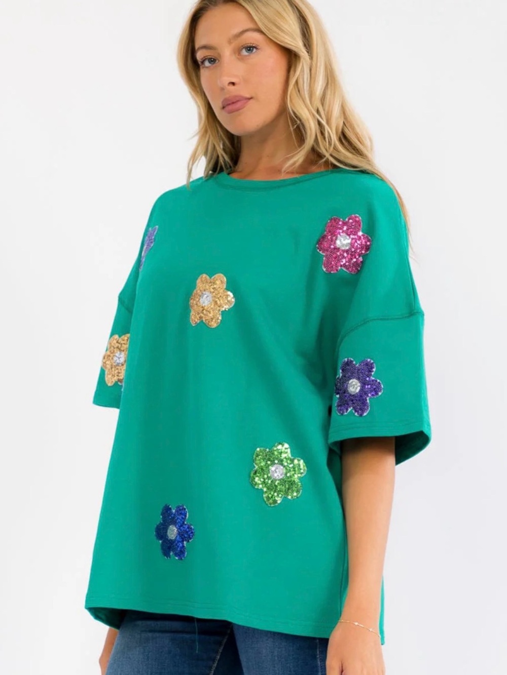Floral Sequin Tee 🌼 💐 - Picture 3 of 3